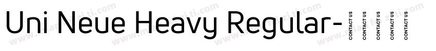 Uni Neue Heavy Regular字体转换